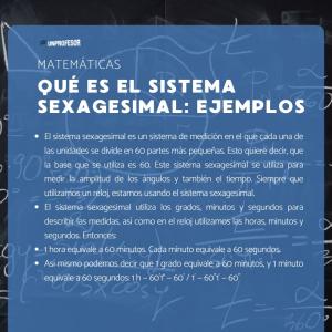 Qué es el sistema sexagesimal: ejemplos