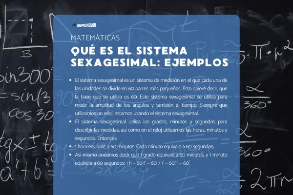 Qué es el sistema sexagesimal: ejemplos