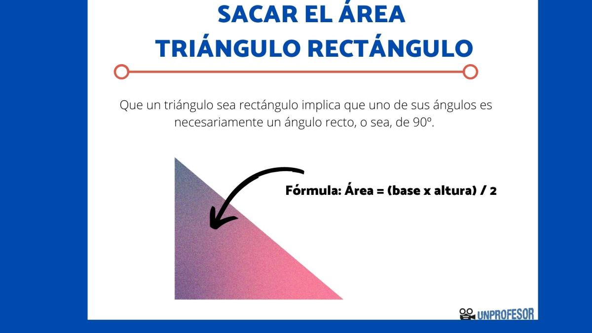 Cómo sacar el área de un triángulo rectángulo