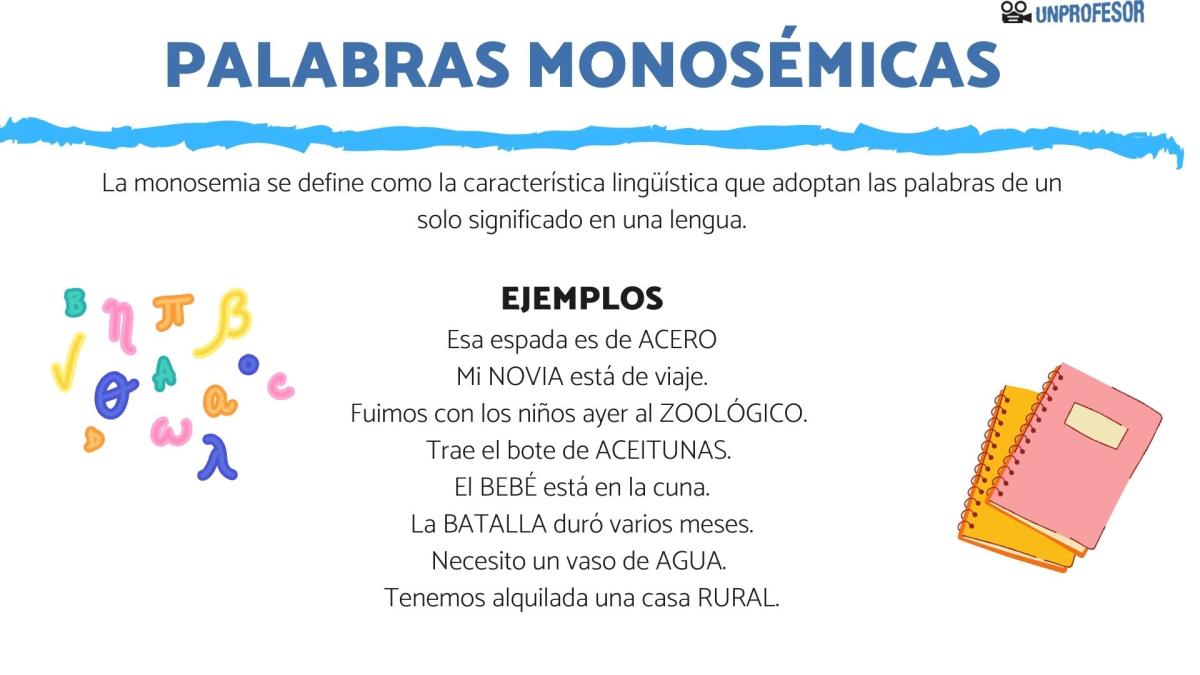 Ejemplos de palabras monosémicas