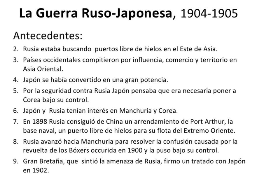 Guerra RUSO-JAPONESA: causas, desarrollo y consecuencias [RESUMEN y MAPA]