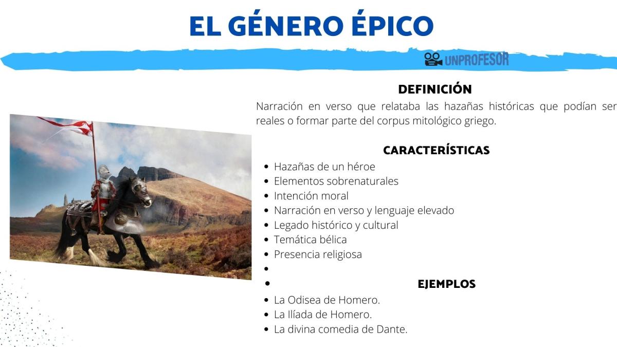 Género épico: características y ejemplos
