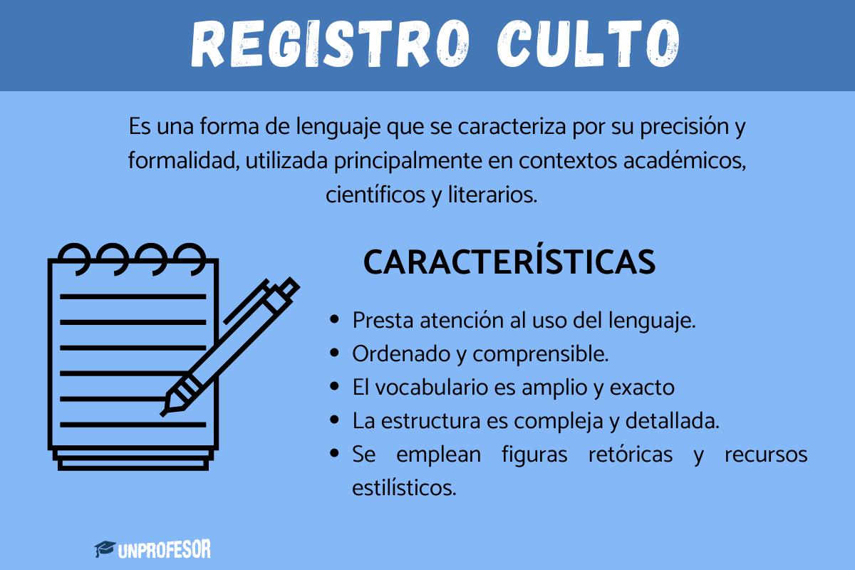 Qué es el registro culto: ejemplos