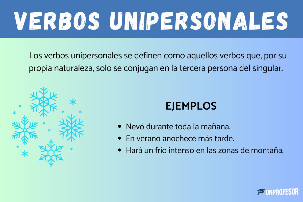Qué son los verbos unipersonales: ejemplos