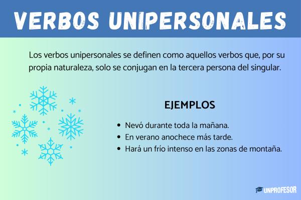 Qué son los verbos unipersonales: ejemplos