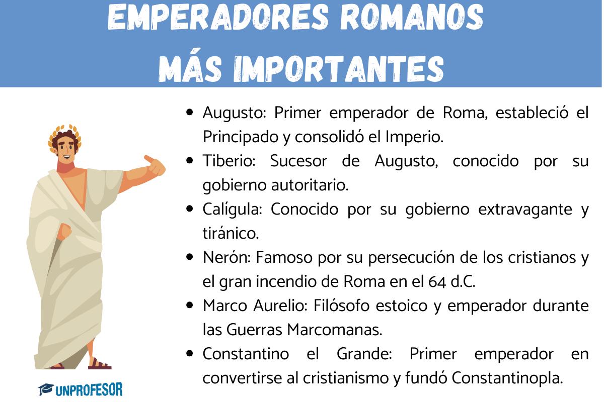 Emperadores romanos más importantes