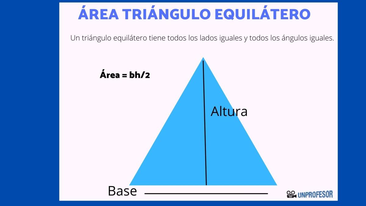 Cómo sacar el área de un triángulo equilátero