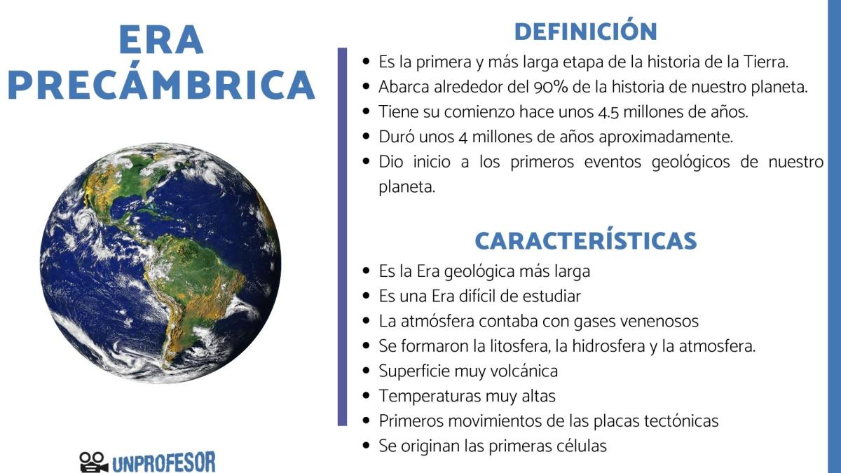 Qué es la era precámbrica y sus características