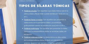 Tipos de sílabas tónicas