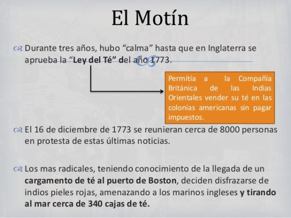 Motín del té: resumen corto - El desarrollo del motín del té