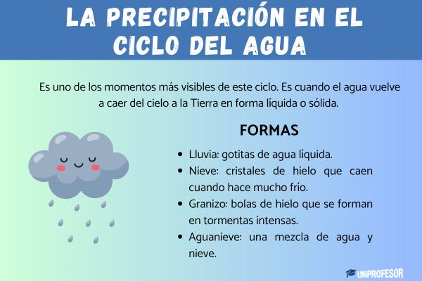 Precipitación en el ciclo del agua - resumen