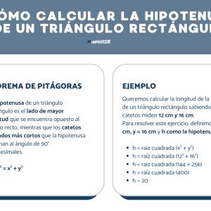 Cómo calcular la hipotenusa de un triángulo rectángulo