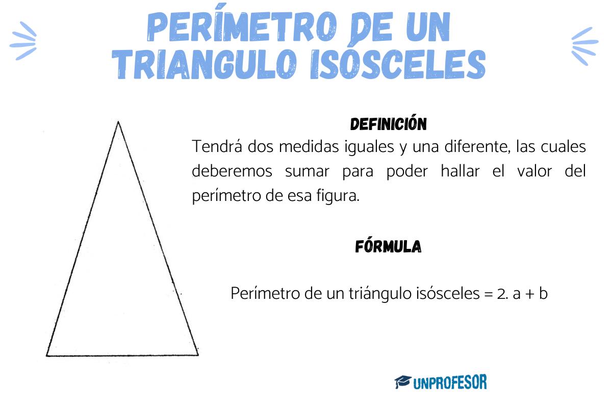 Cómo sacar el perímetro de un triangulo isósceles