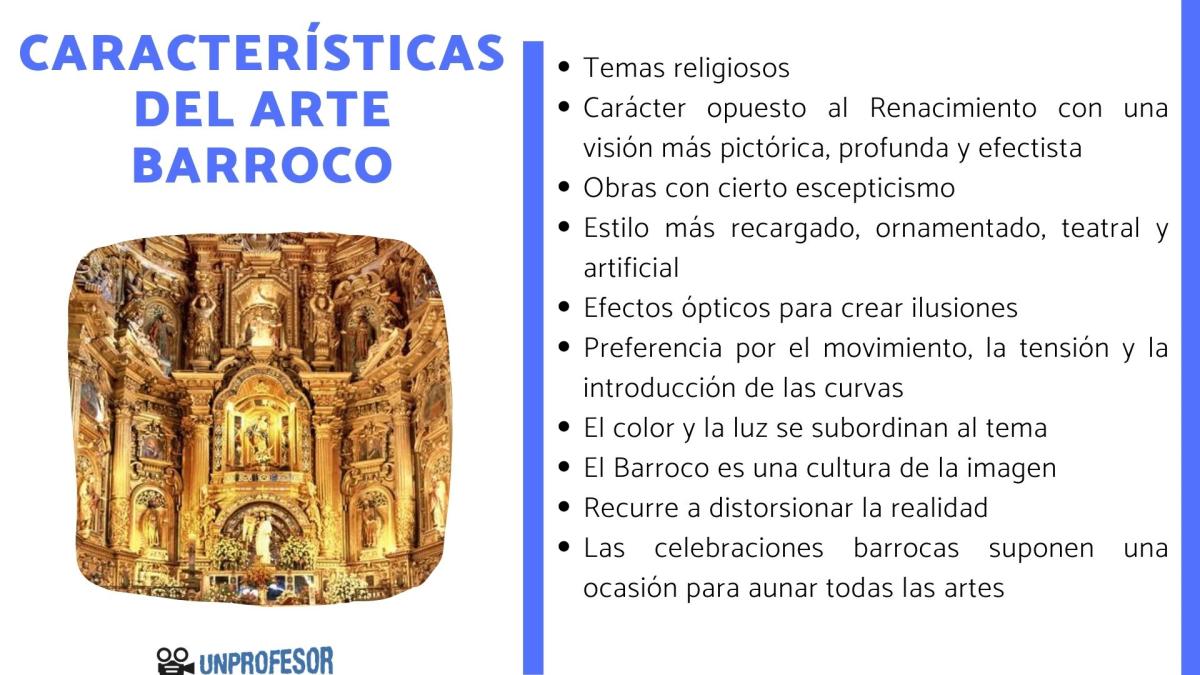 Barroco: características generales del arte