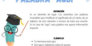 Qué tipo de palabra es AQUI