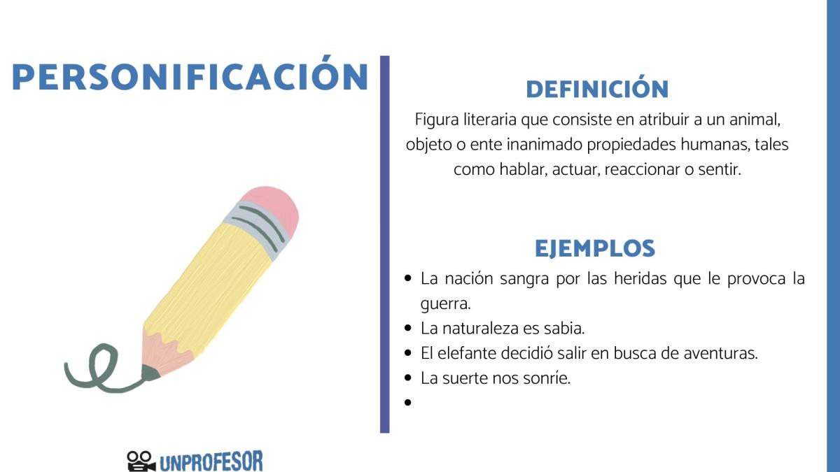 Ejemplos de personificación - figura literaria
