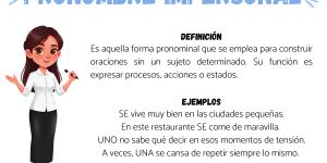 Qué es el pronombre impersonal: ejemplos