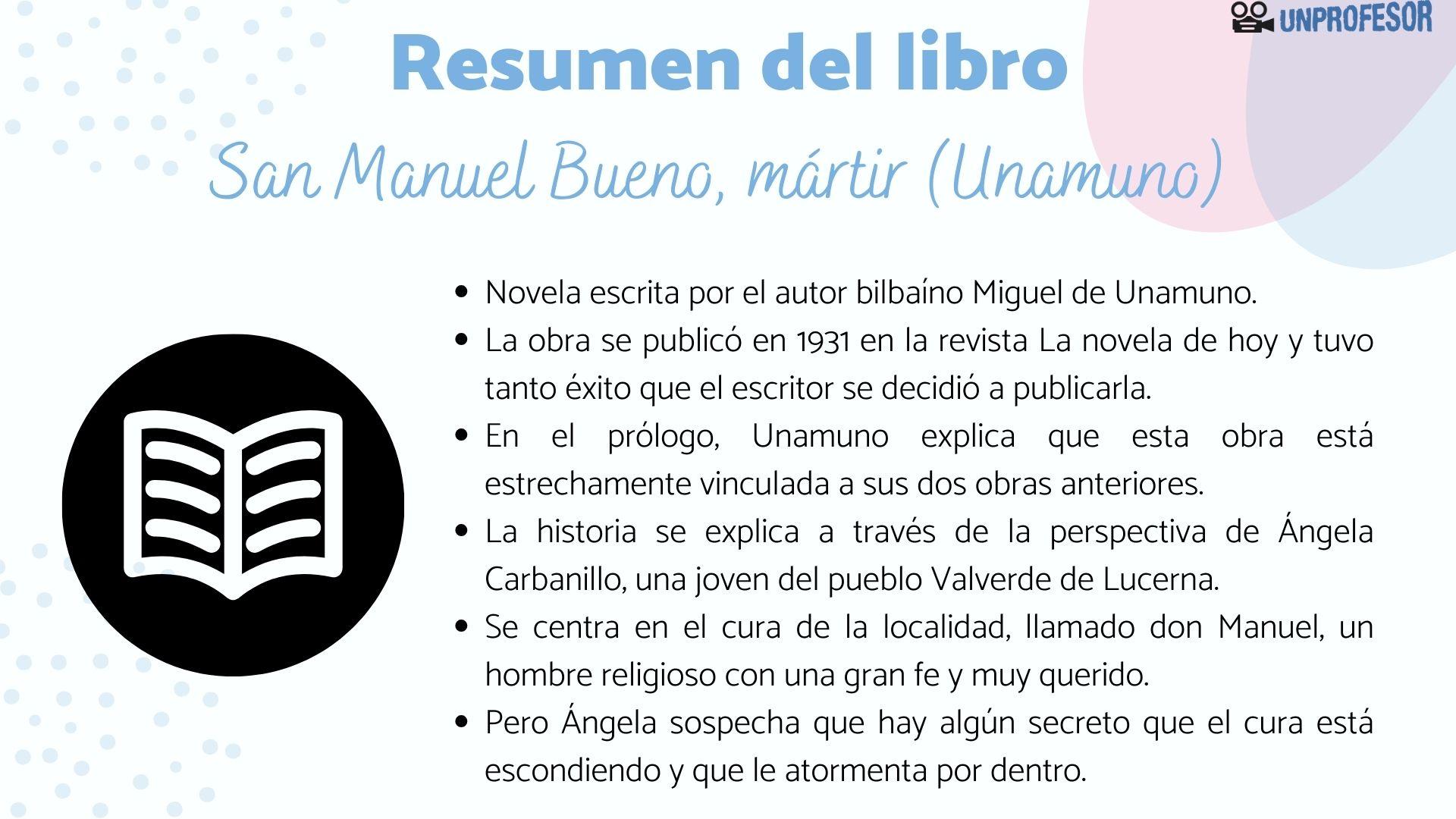 RESUMEN de San Manuel Bueno, mártir y personajes