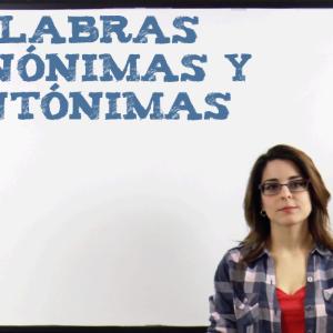 Palabras sinónimas y antónimas