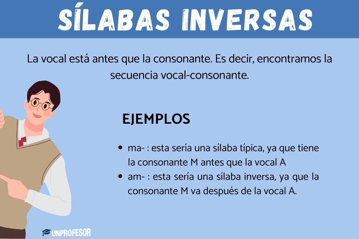 Cuáles son las sílabas inversas
