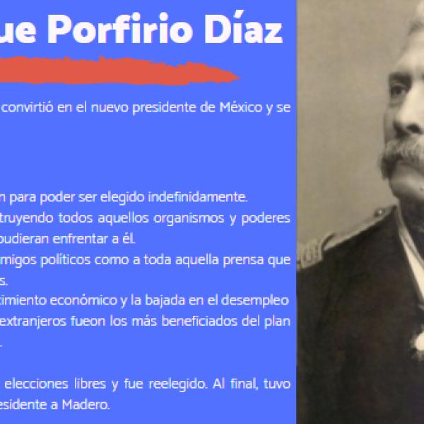 ¿Qué fue lo más importante que hizo Porfirio Díaz