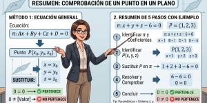 Cómo saber si un punto pertenece a un plano