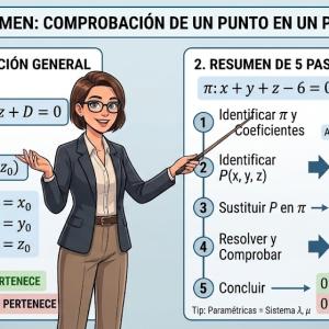 Cómo saber si un punto pertenece a un plano