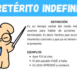 Qué es el pretérito indefinido y ejemplos