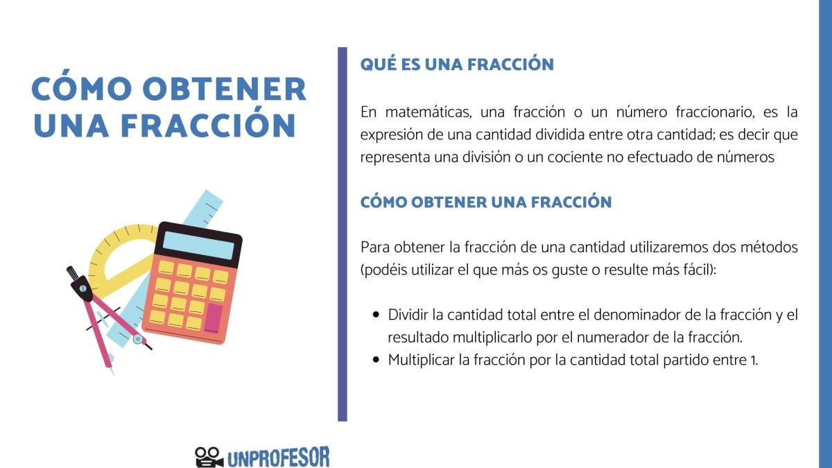 Obtener la fracción de una cantidad