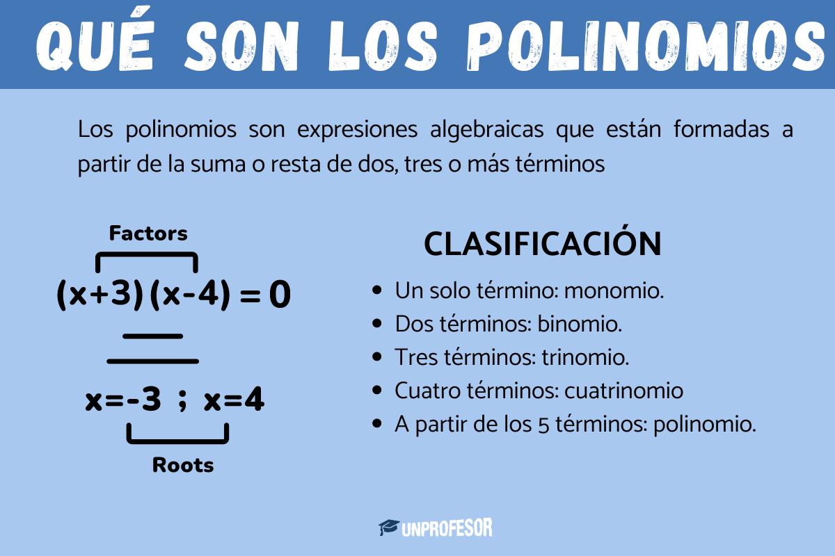 Qué es un polinomio y cómo se clasifica