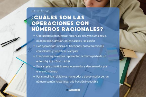 Operaciones con números racionales: con ejercicios resueltos - ¿Cuáles son las operaciones con números racionales?