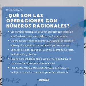 Operaciones con números racionales: con ejercicios resueltos