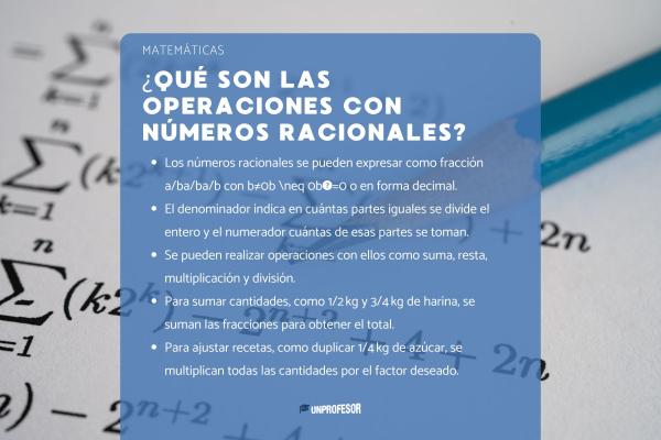 Operaciones con números racionales: con ejercicios resueltos