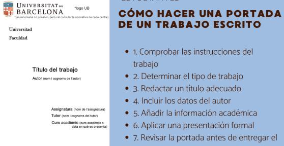Cómo hacer una portada de un trabajo escrito