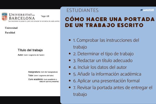 Cómo hacer una portada de un trabajo escrito - ¿Cuál es el formato correcto para una portada general?