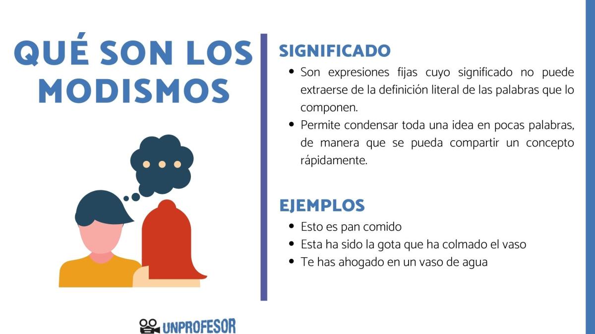 Qué son los modismos - con ejemplos