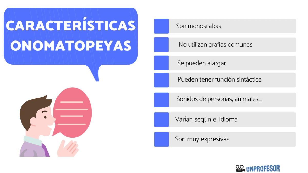 Características de las onomatopeyas