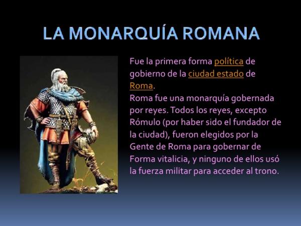 Antigua Roma - Resumen corto - Cómo era la monarquía romana