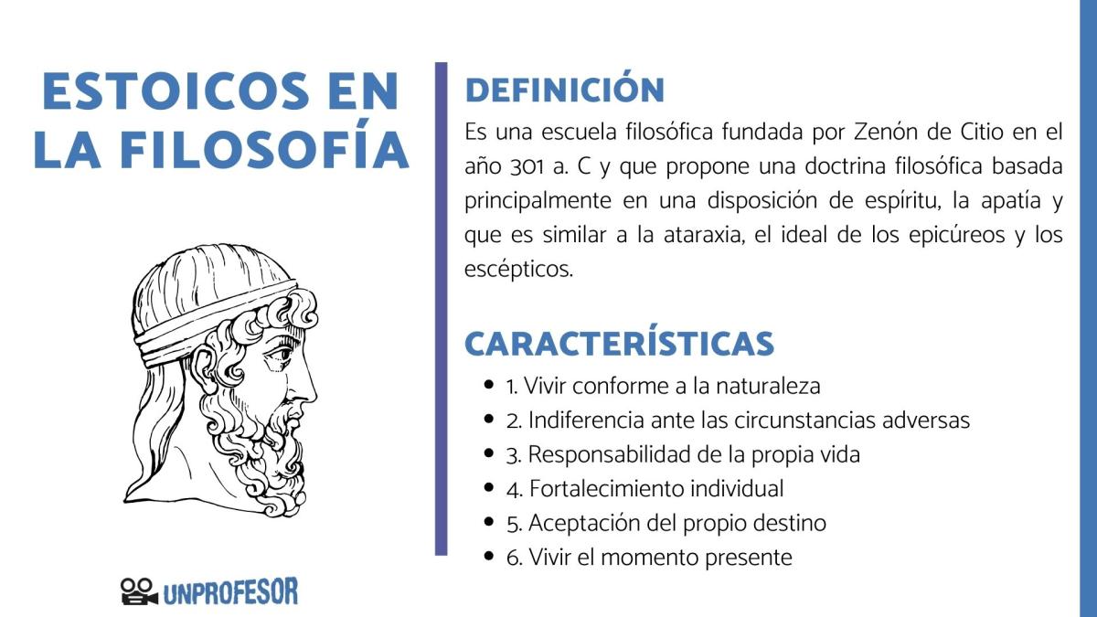 Estoicos en la filosofía: definición y características
