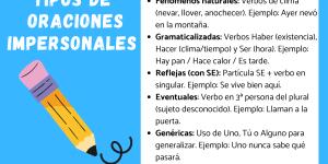 Tipos de oraciones impersonales
