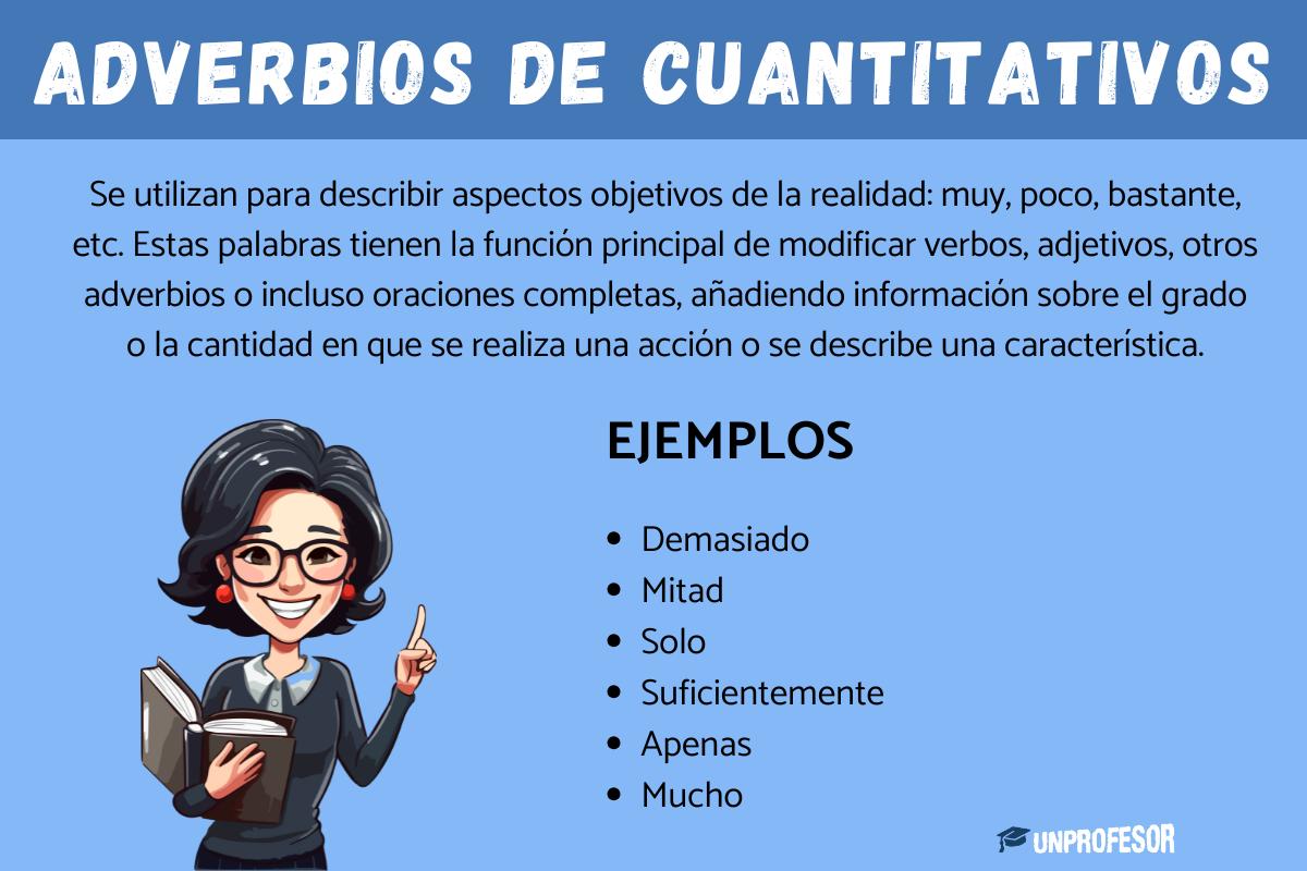 Qué son los adverbios cuantitativos: ejemplos
