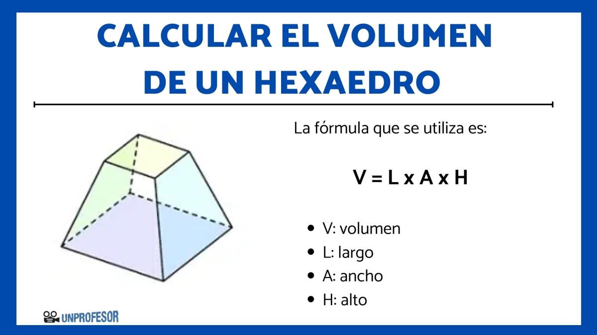 Cómo calcular el volumen de un hexaedro