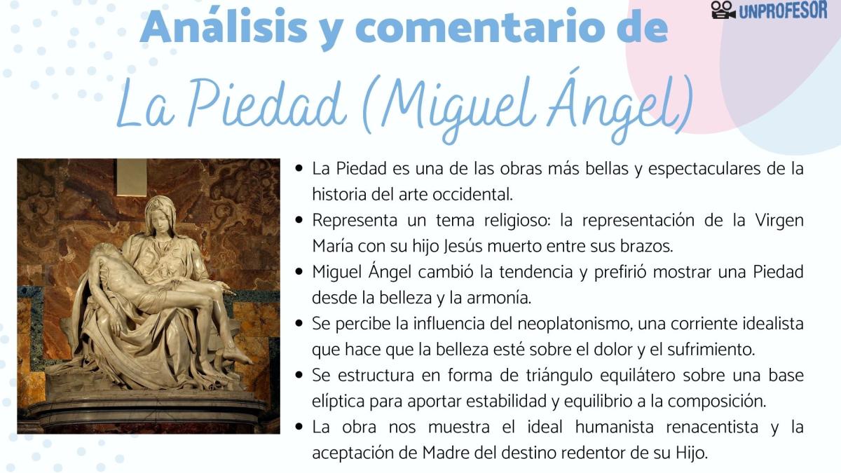 La Piedad de Miguel Ángel - análisis y comentario