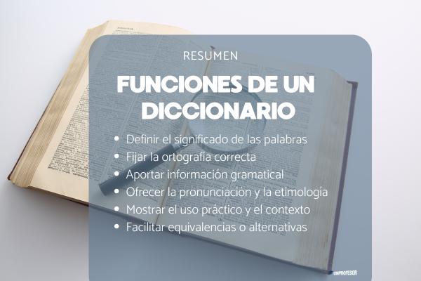 Funciones del diccionario - ¿Cuáles son las funciones de un diccionario? 