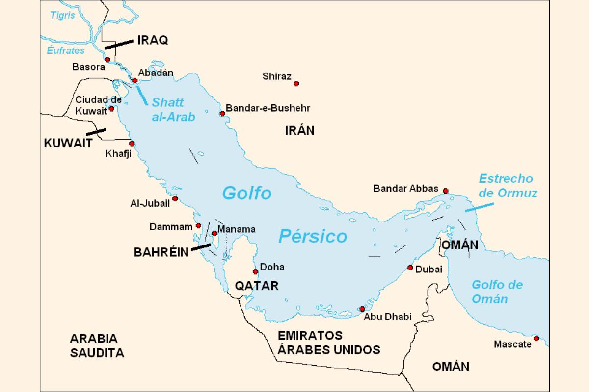 Países del Golfo Pérsico (con mapa)