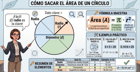 Cómo sacar el área de un círculo