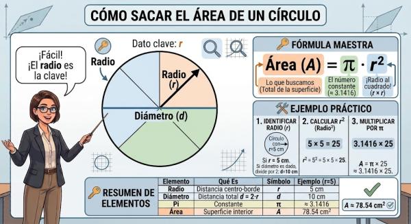 Cómo sacar el área de un círculo - Pasos para calcular el área de un círculo