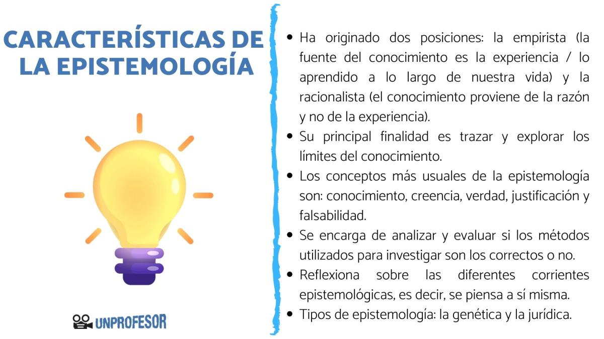 Características de la epistemología