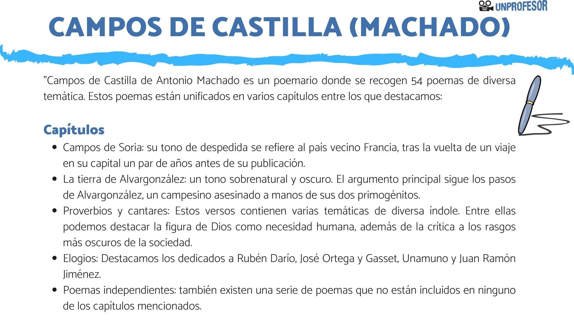 Campos de Castilla de MACHADO [Resumen y análisis] Para SELECTIVIDAD