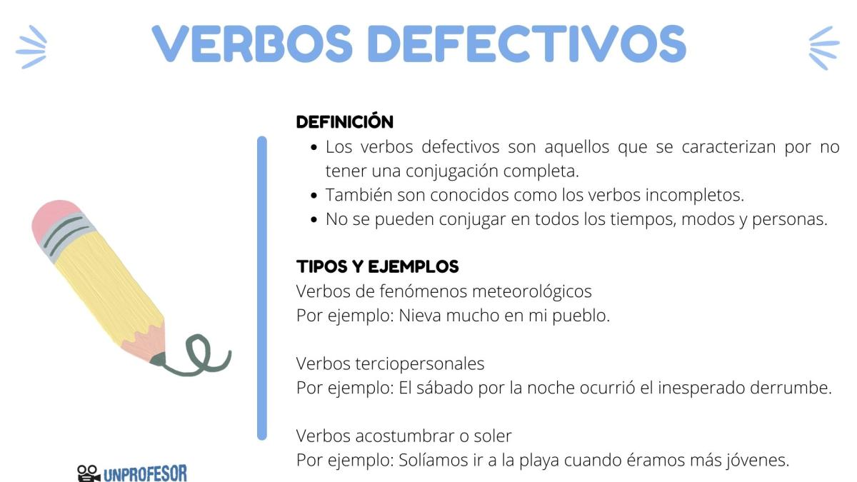 Qué son los verbos defectivos - ejemplos